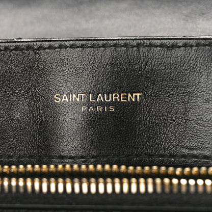 Saint Laurent Calfskin Y Quilted Monogram Small Loulou Chain Satchel Black 6 of 8