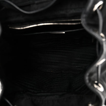 Prada Tessuto Nylon Soft Calfskin Backpack Black 5 of 10