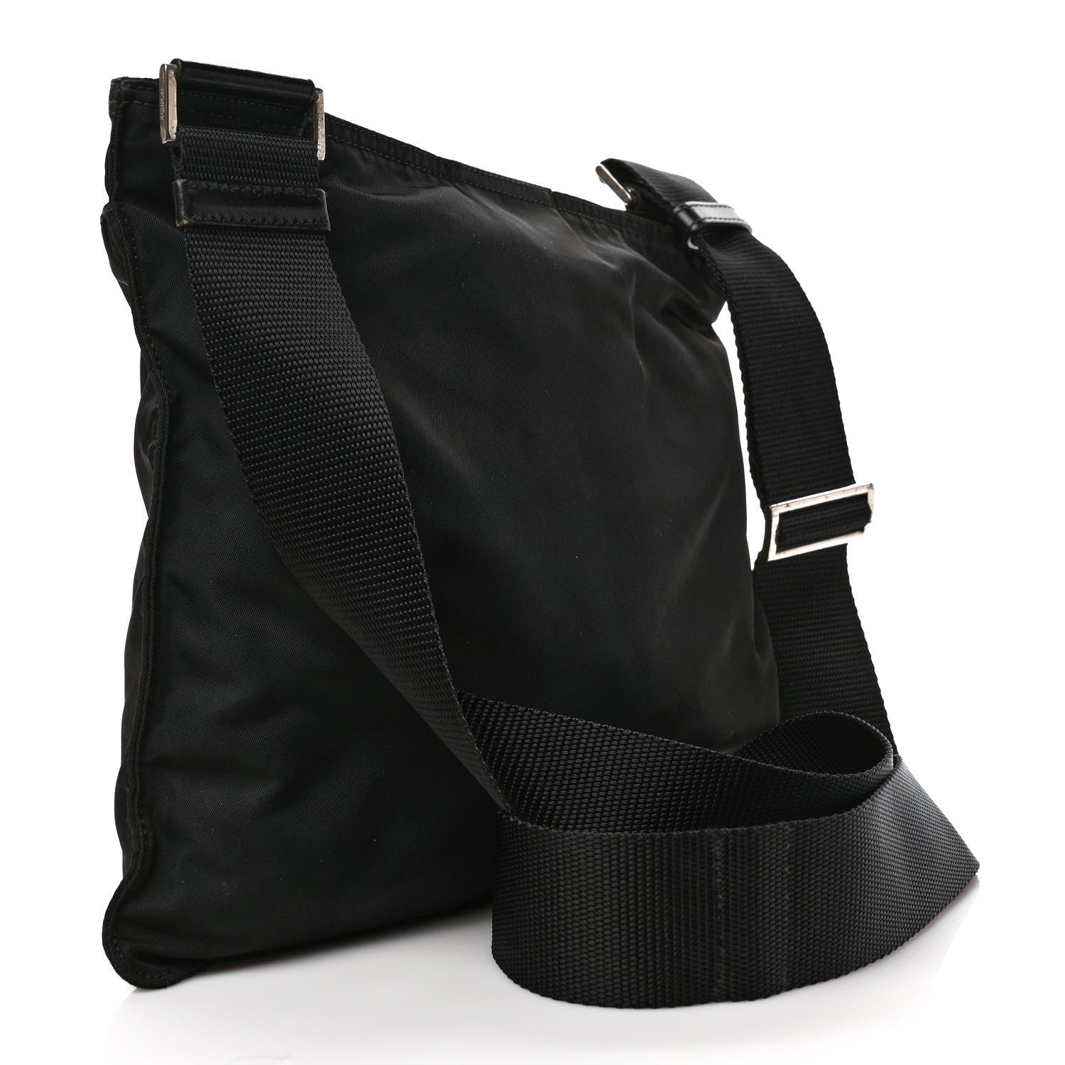 Prada Tessuto Nylon Flat Messenger Bag Black 3 of 9