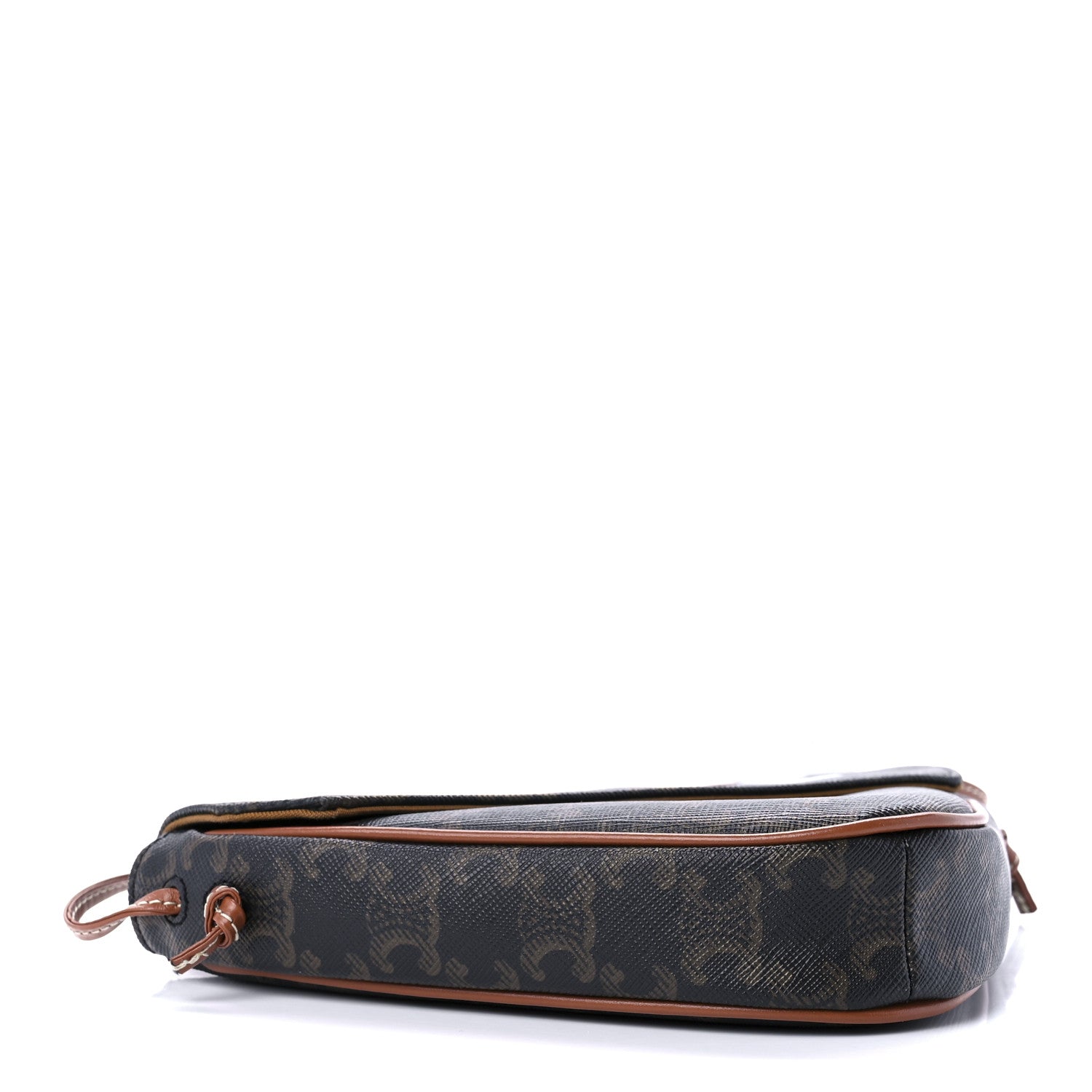 Celine Triomphe Canvas Triangle Crossbody Bag Tan 4 of 9