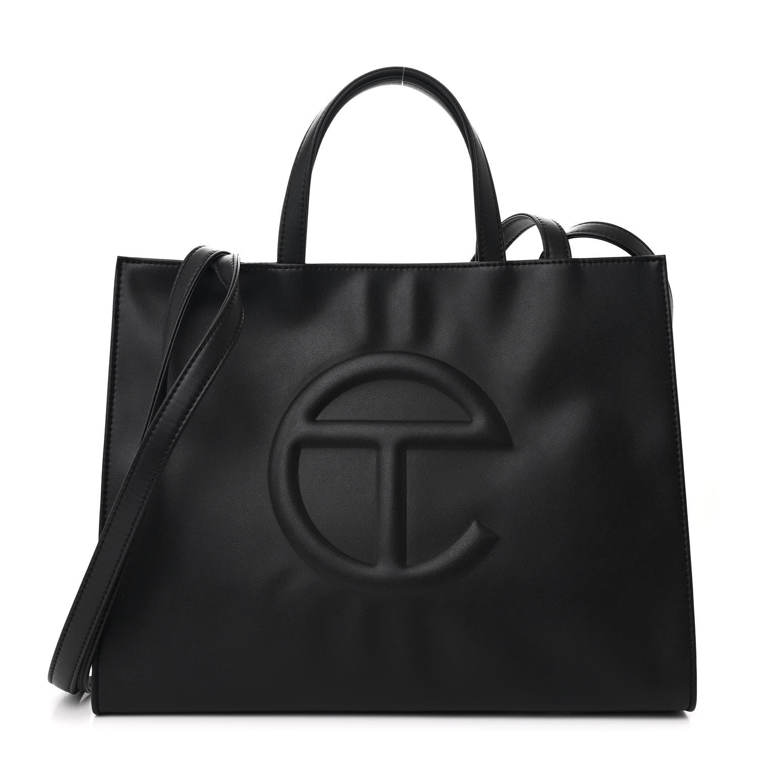 Telfar Vegan Leather Medium Shopping Bag Black 1 of 9