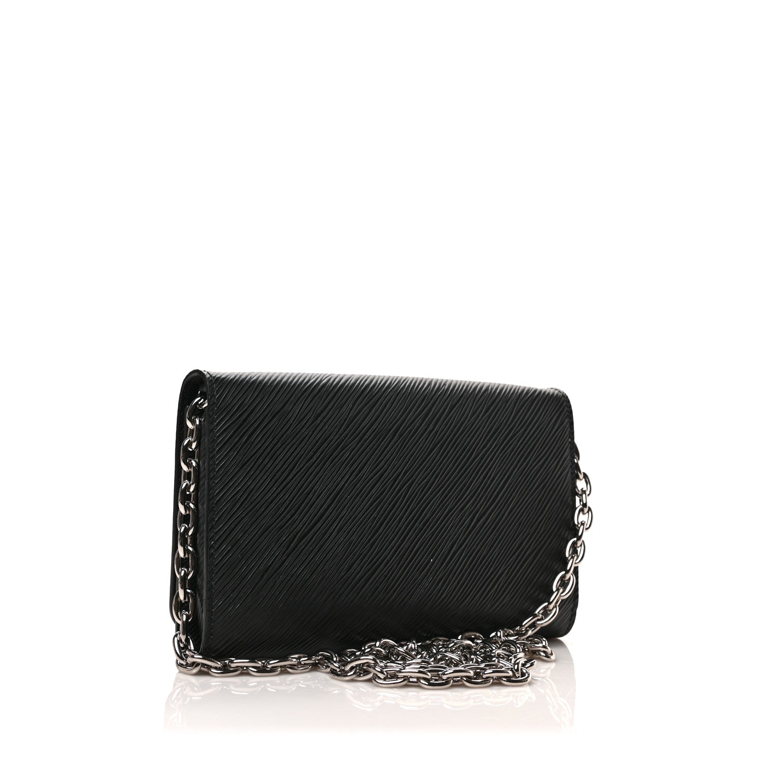 Louis Vuitton Epi Twist Chain Wallet Black 3 of 8