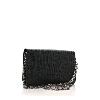 Louis Vuitton Epi Twist Chain Wallet Black 3 of 8