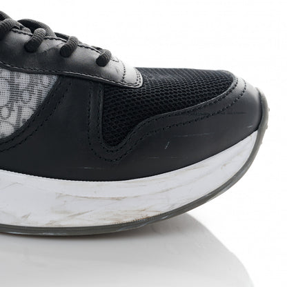 Christian Dior Smooth Calfskin Technical Mesh Oblique Mens B25 Runner Sneakers 42 Black Grey 10 of 11