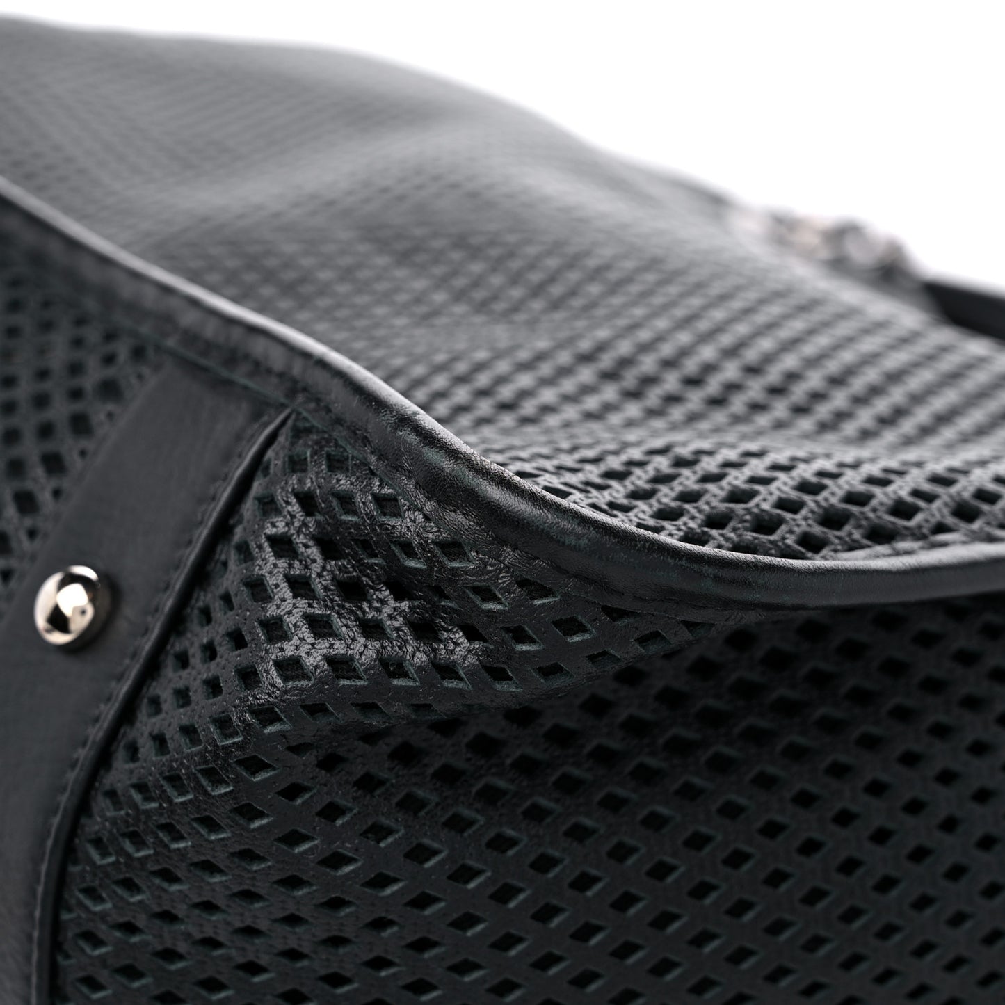 Calfskin Perforated Up In The Air Tote Black