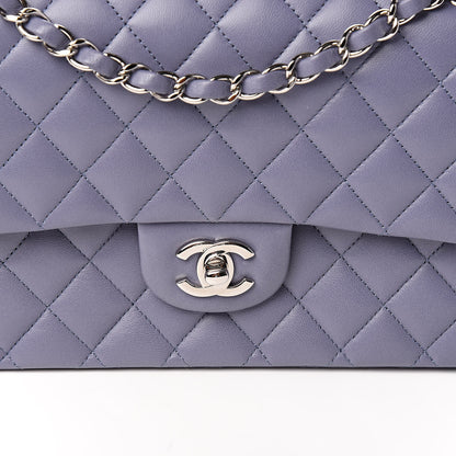 Chanel Lambskin Quilted Medium Double Flap Light Purple 10 of 11