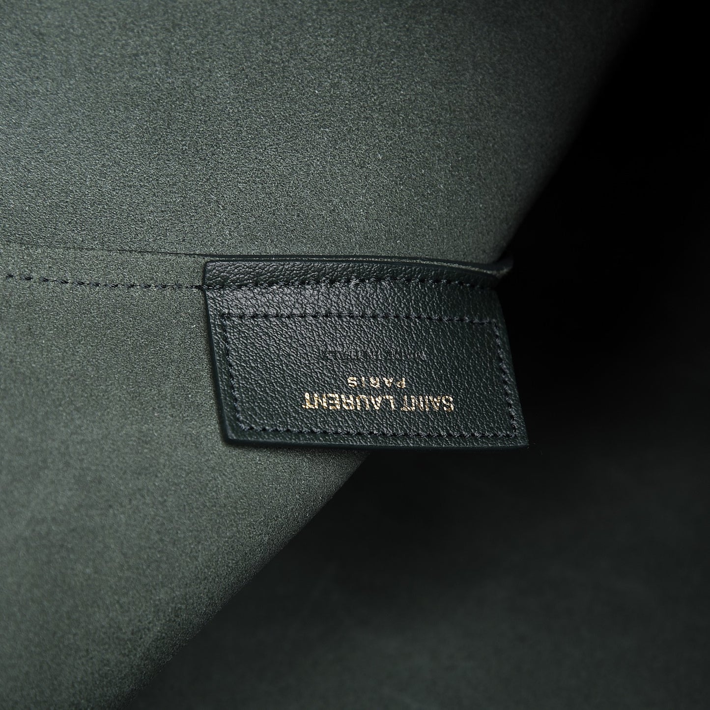 Calfskin Large Shopping Tote Dark Green