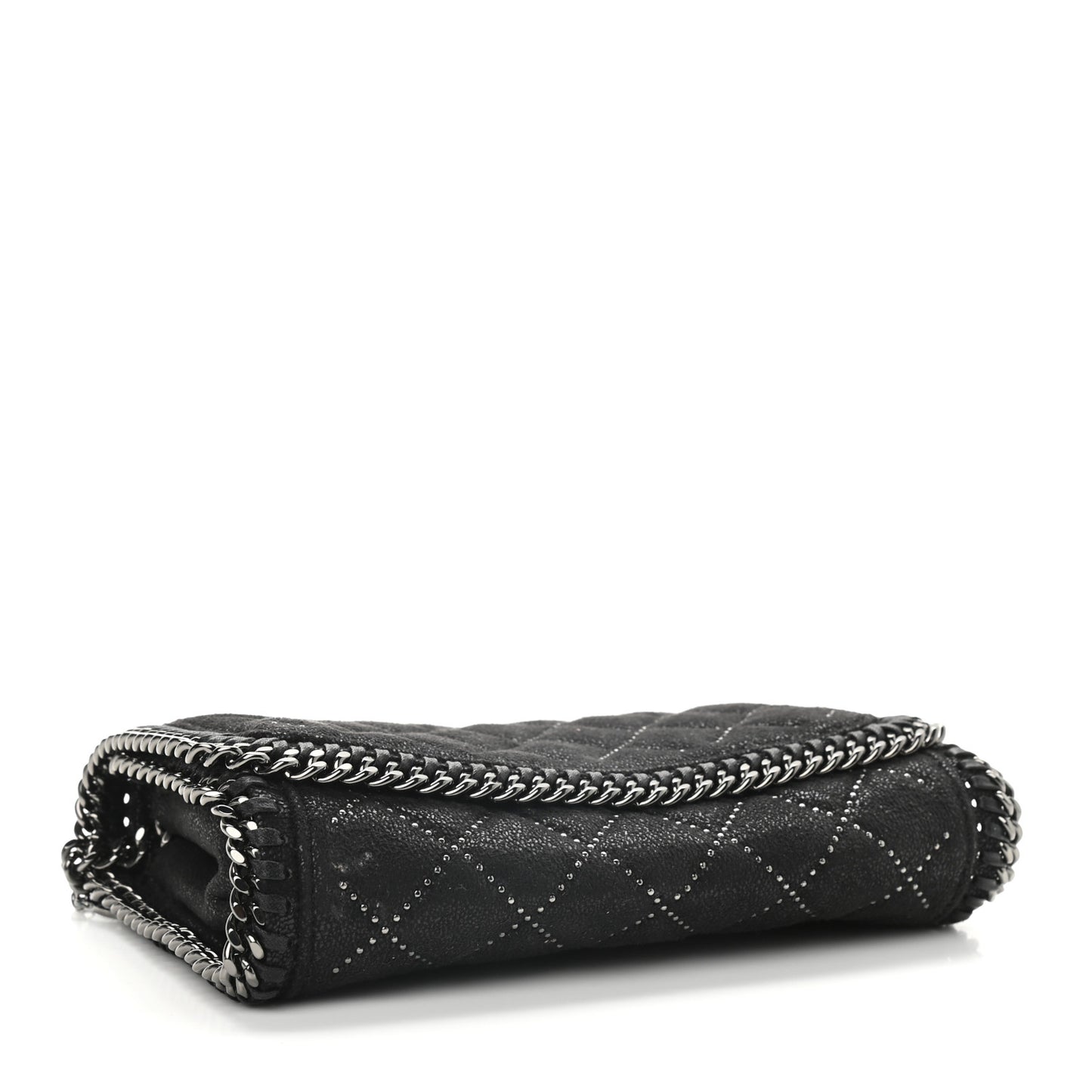Shaggy Deer Quilted Studded Falabella Crossbody Black