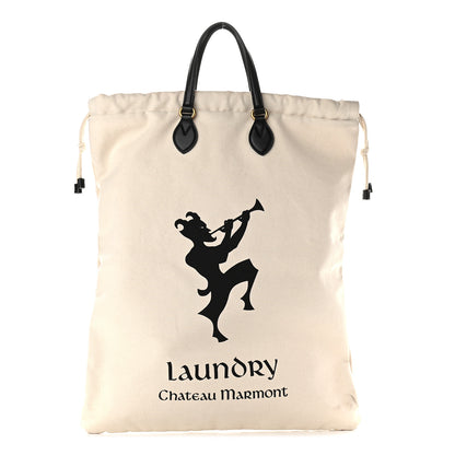 Gucci Canvas Chateau Marmont Drawstring Tote Beige 2 of 9
