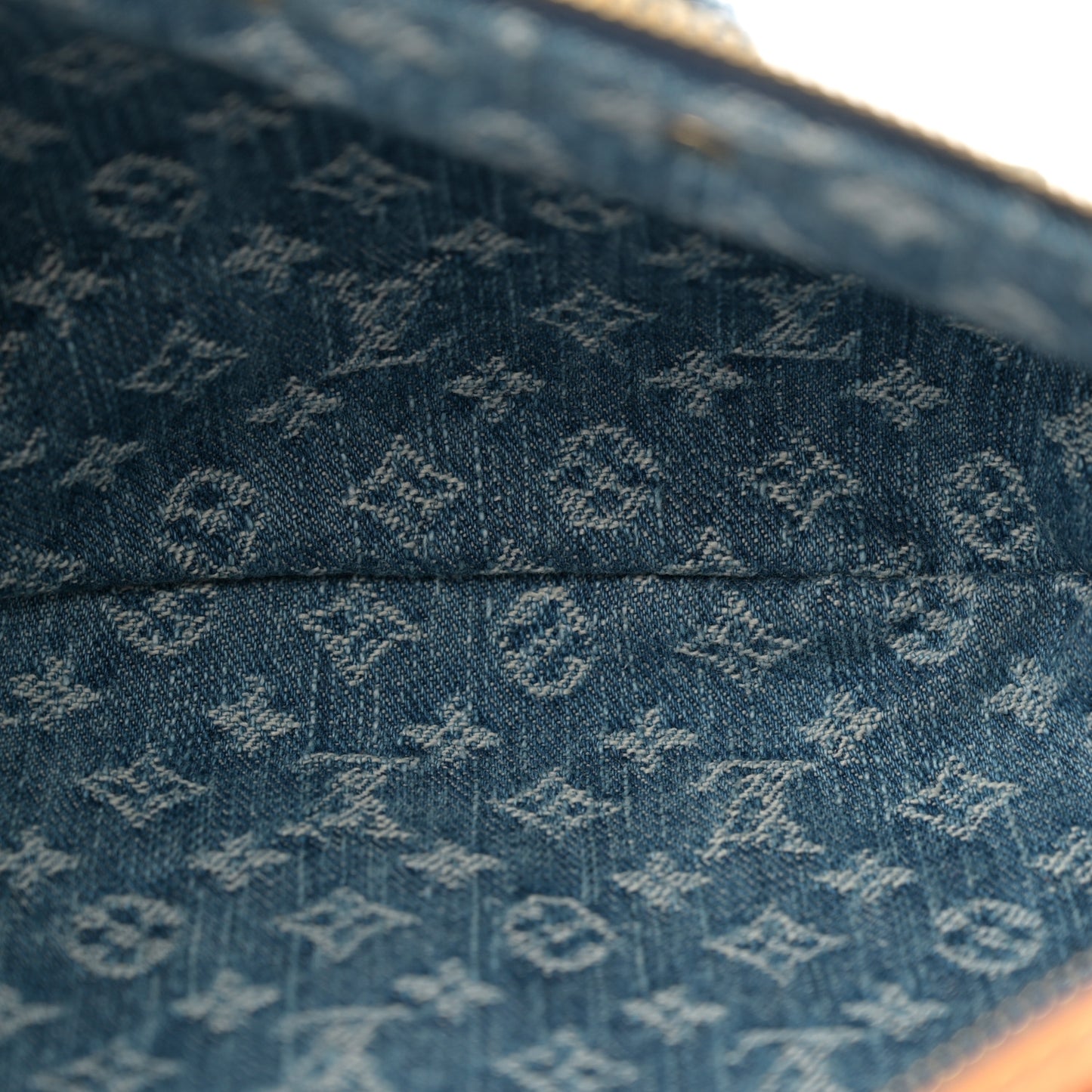 Monogram Denim High Rise Bumbag Blue