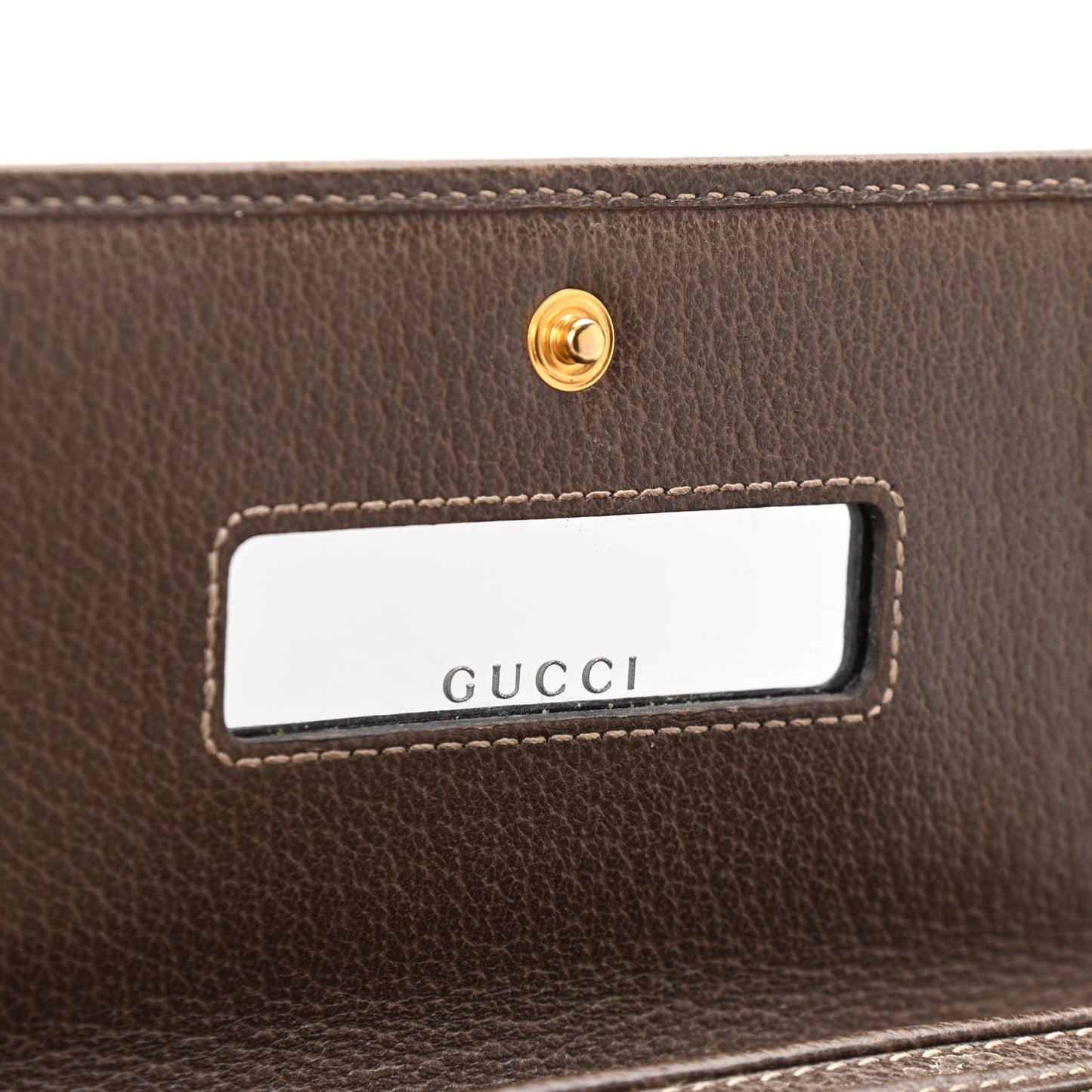 GG Supreme Monogram Web Ophidia Wallet On Chain Brown