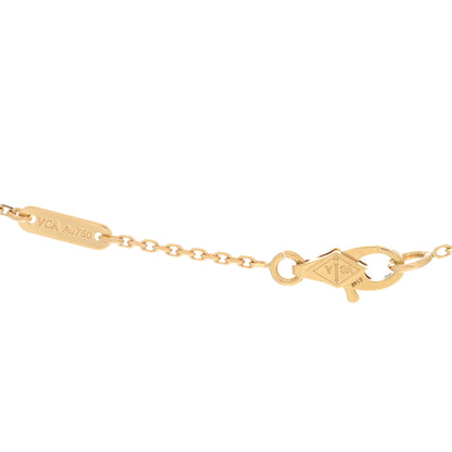 Van Cleef & Arpels 18K Yellow Gold Mother of Pearl Sweet Alhambra Butterfly Pendant Necklace 3 of 3