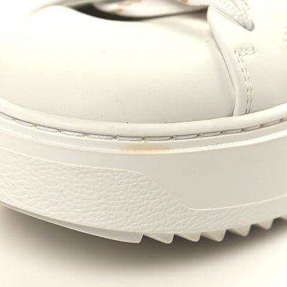 Louis Vuitton Lambskin Embossed Monogram Time Out Sneakers 38 White Natural 10 of 10