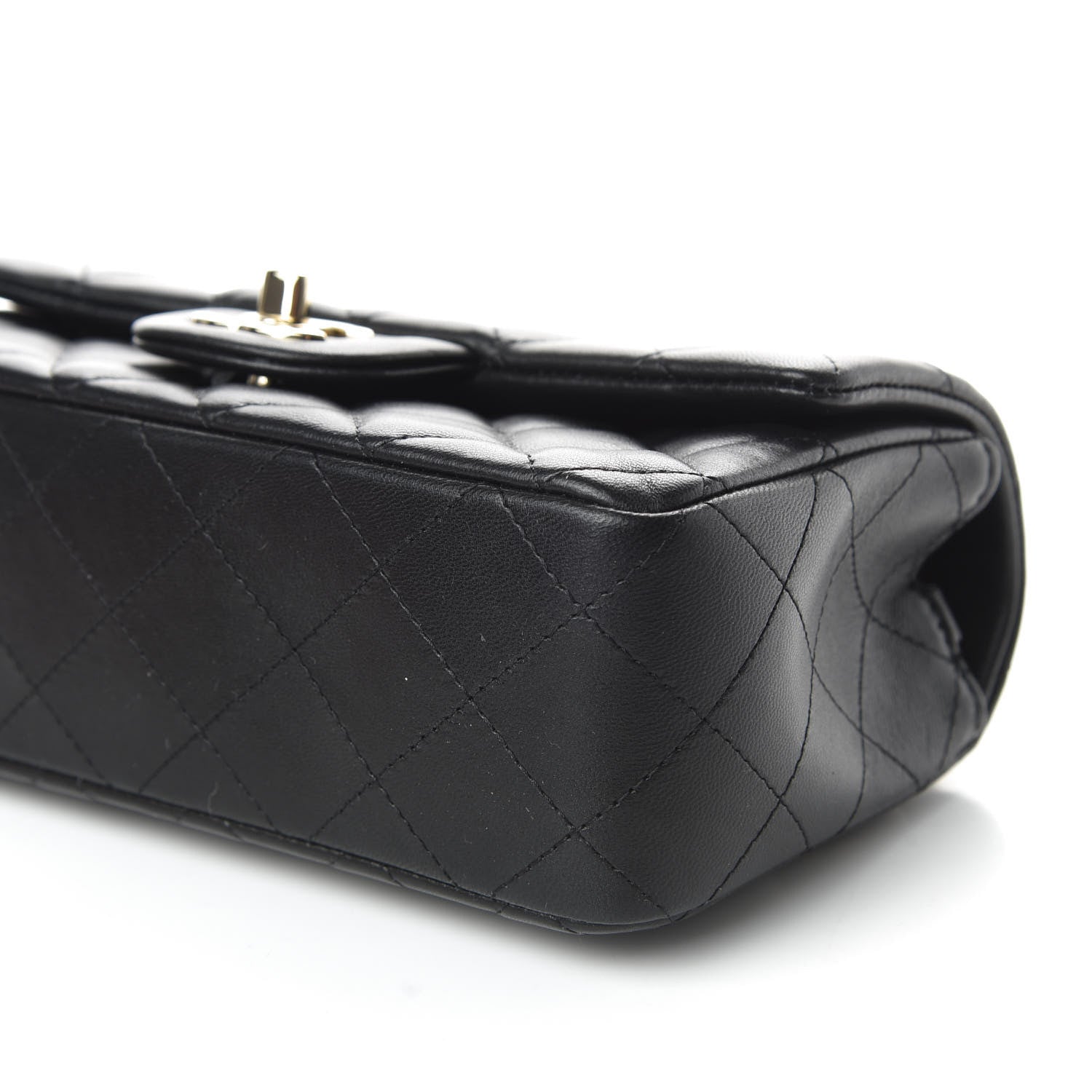 Chanel Lambskin Quilted Mini Rectangular Flap Black 6 of 10