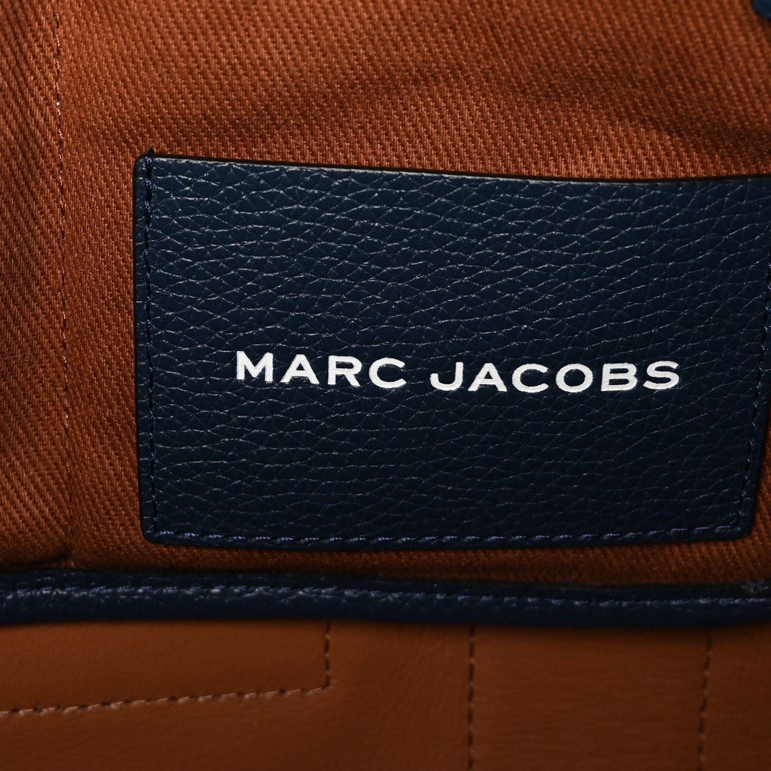 Marc Jacobs Grained Calfskin Large The Tote Bag Blue Sea 6 of 10