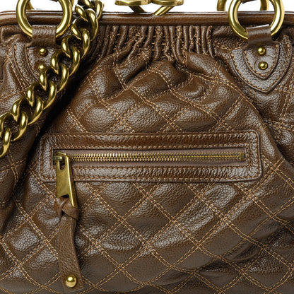 Marc Jacobs Calfskin Quilted Stam Brown 10 of 11
