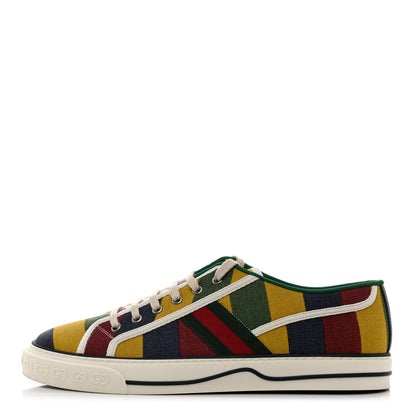Gucci Canvas Web Marley Stripe Mens 1977 Tennis Sneakers 10.5 Multicolor Mystic White 1 of 8