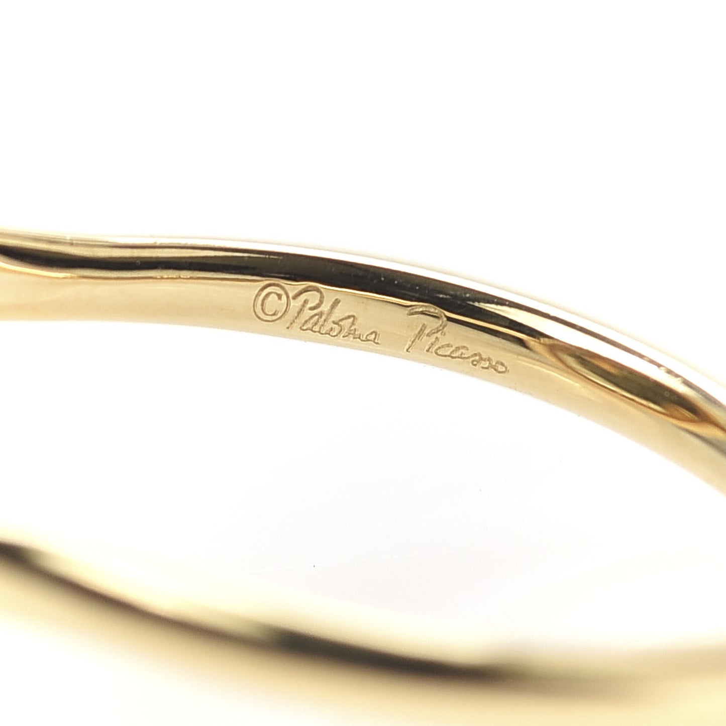 18K Yellow Gold Citrine Paloma Picasso Olive Leaf Ring 46 3.75