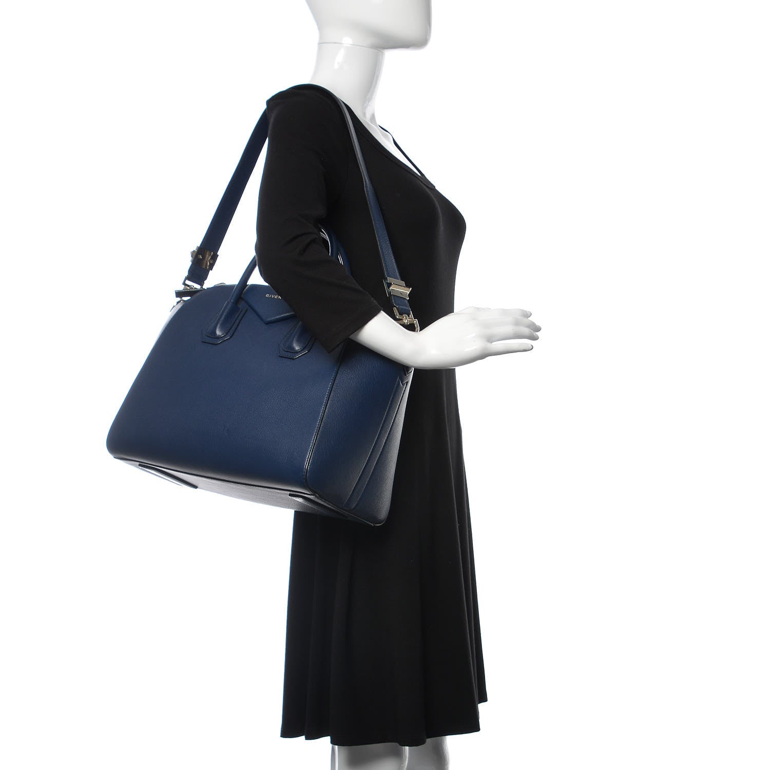 Givenchy Sugar Goatskin Medium Antigona Deep Blue 2 of 11