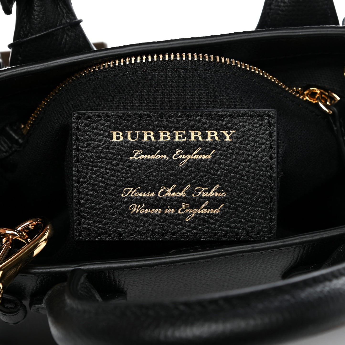 Derby Calfskin House Check Baby Banner Tote Black