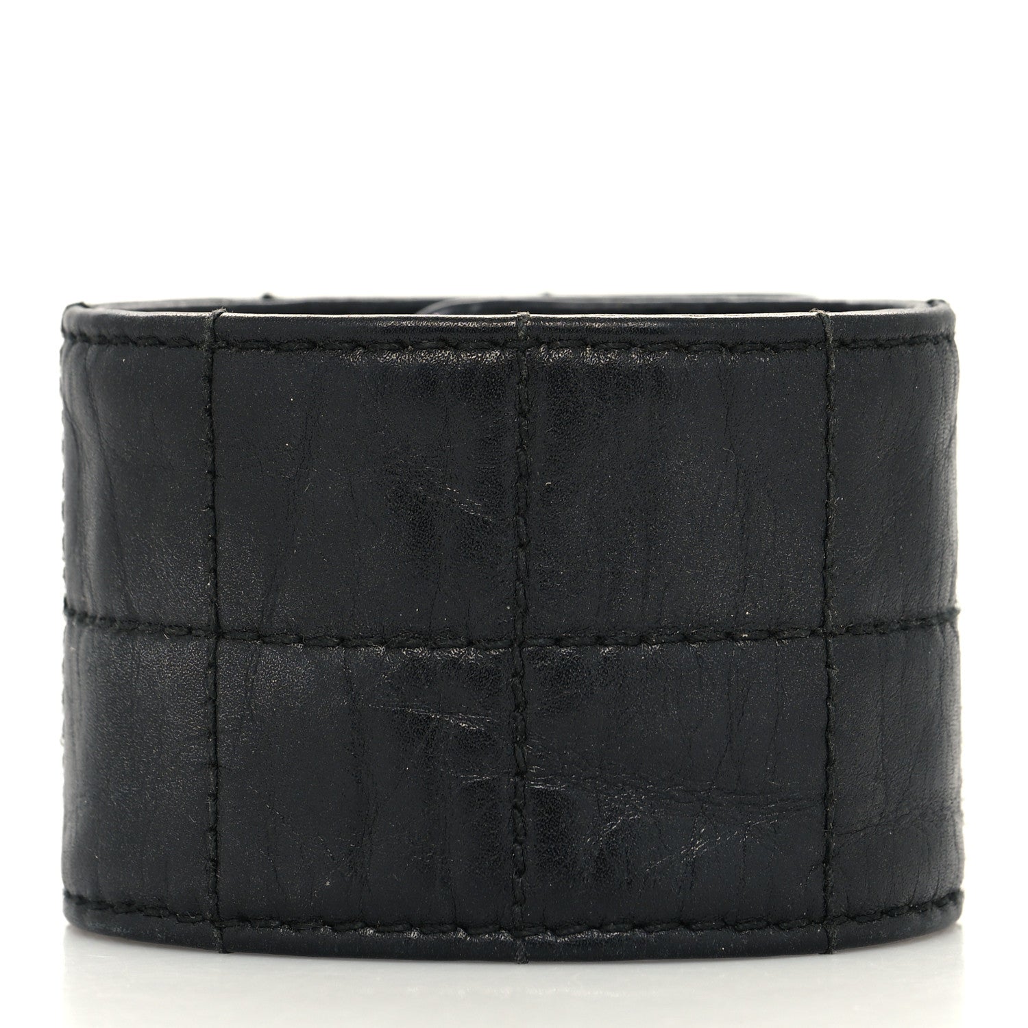 Chanel Lambskin Quilted Enamel CC Turnlock Cuff L Black 3 of 5