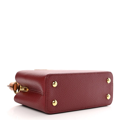 Louis Vuitton Taurillon Ostrich Mini Capucines Griotte Red Honey 4 of 7