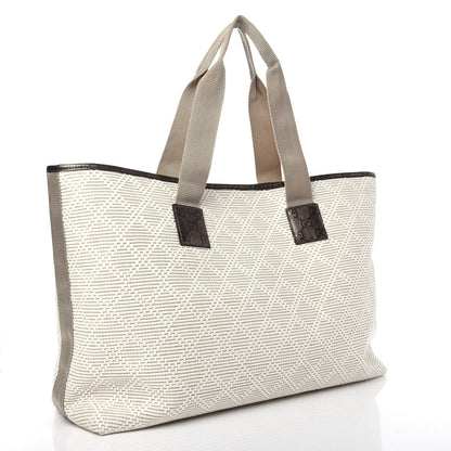 Gucci Woven Raffia Diamante Tote White 3 of 10