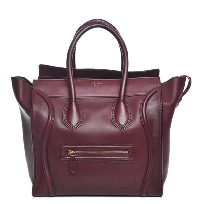 Celine Smooth Calfskin Mini Luggage Burgundy 1 of 9