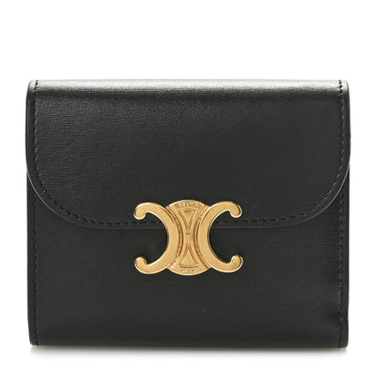 Celine Shiny Calfskin Small Triomphe Wallet Black 1 of 11