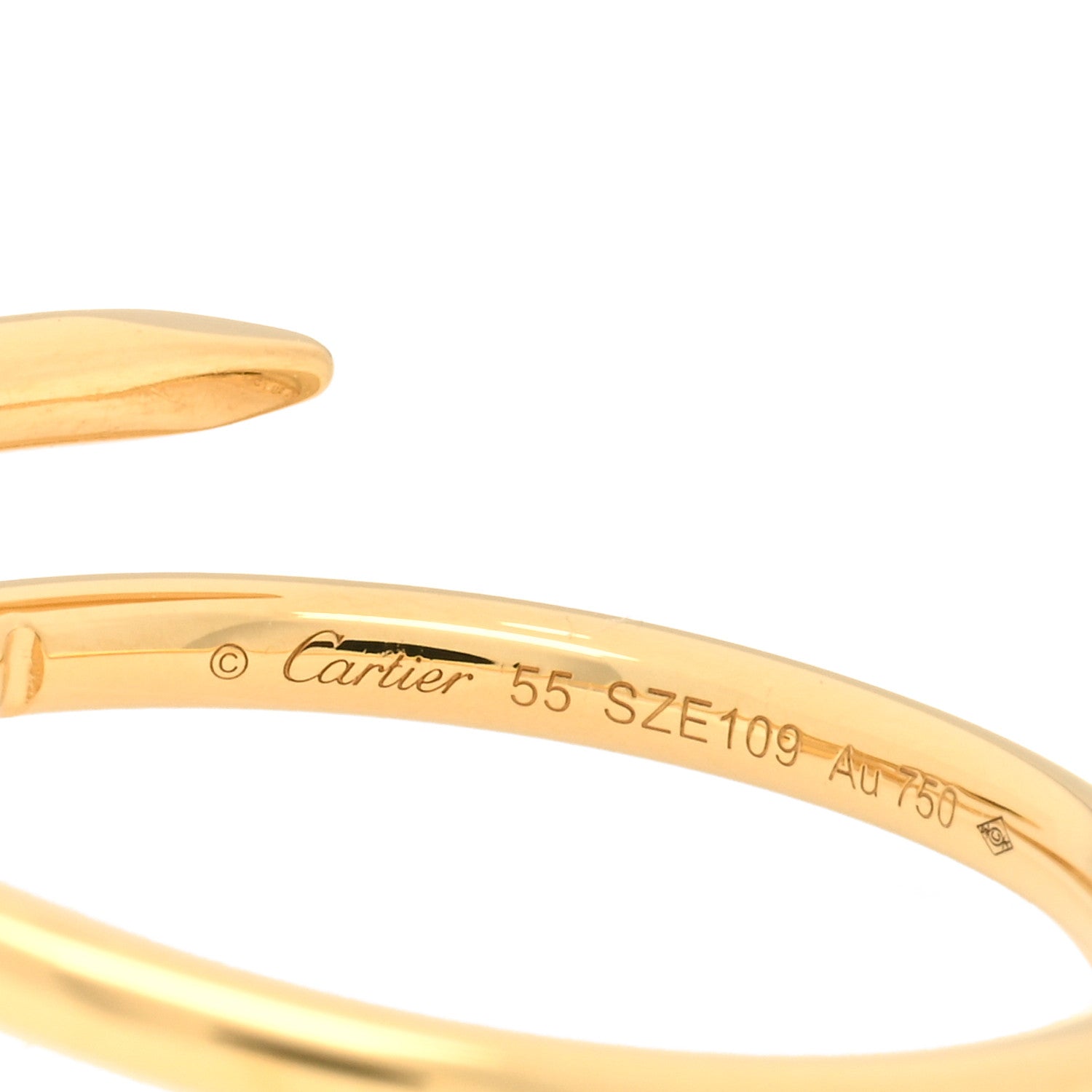 Cartier 18K Yellow Gold Small Juste Un Clou Ring 55 7.25 4 of 4