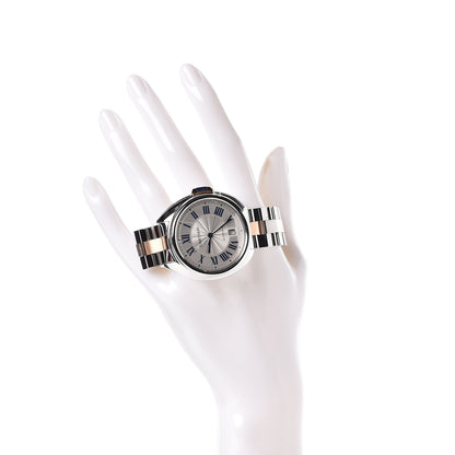 Cartier Stainless Steel 18K Pink Gold 40mm Cle De Automatic Watch 2 of 7