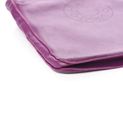 Hermes Lambskin Clou De Selle Pouch Violet 8 of 10