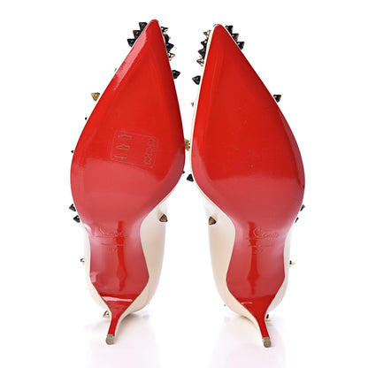 Christian Louboutin Kid Degraspike 70 Pumps 37 White Ivory Pop Corn 5 of 9