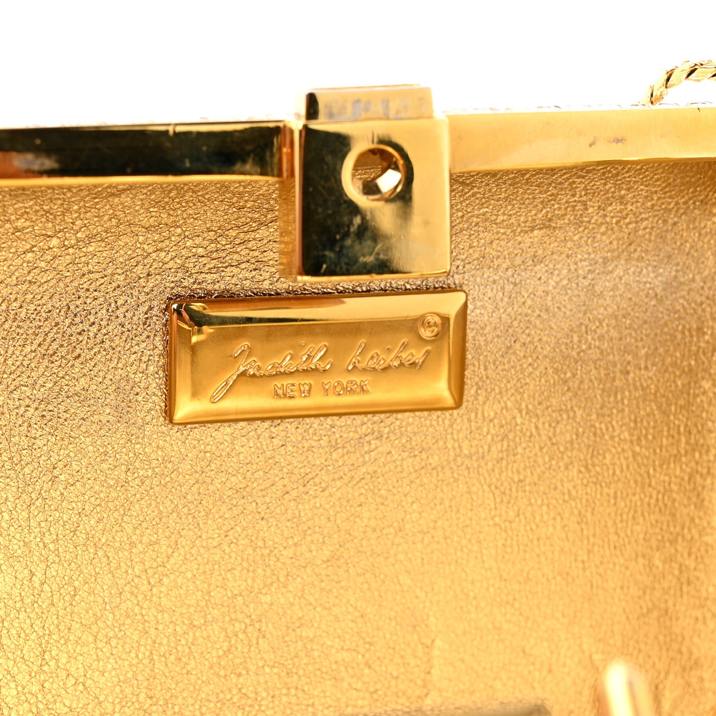 Swarovski Crystal Minaudiere Clutch Silver Gold