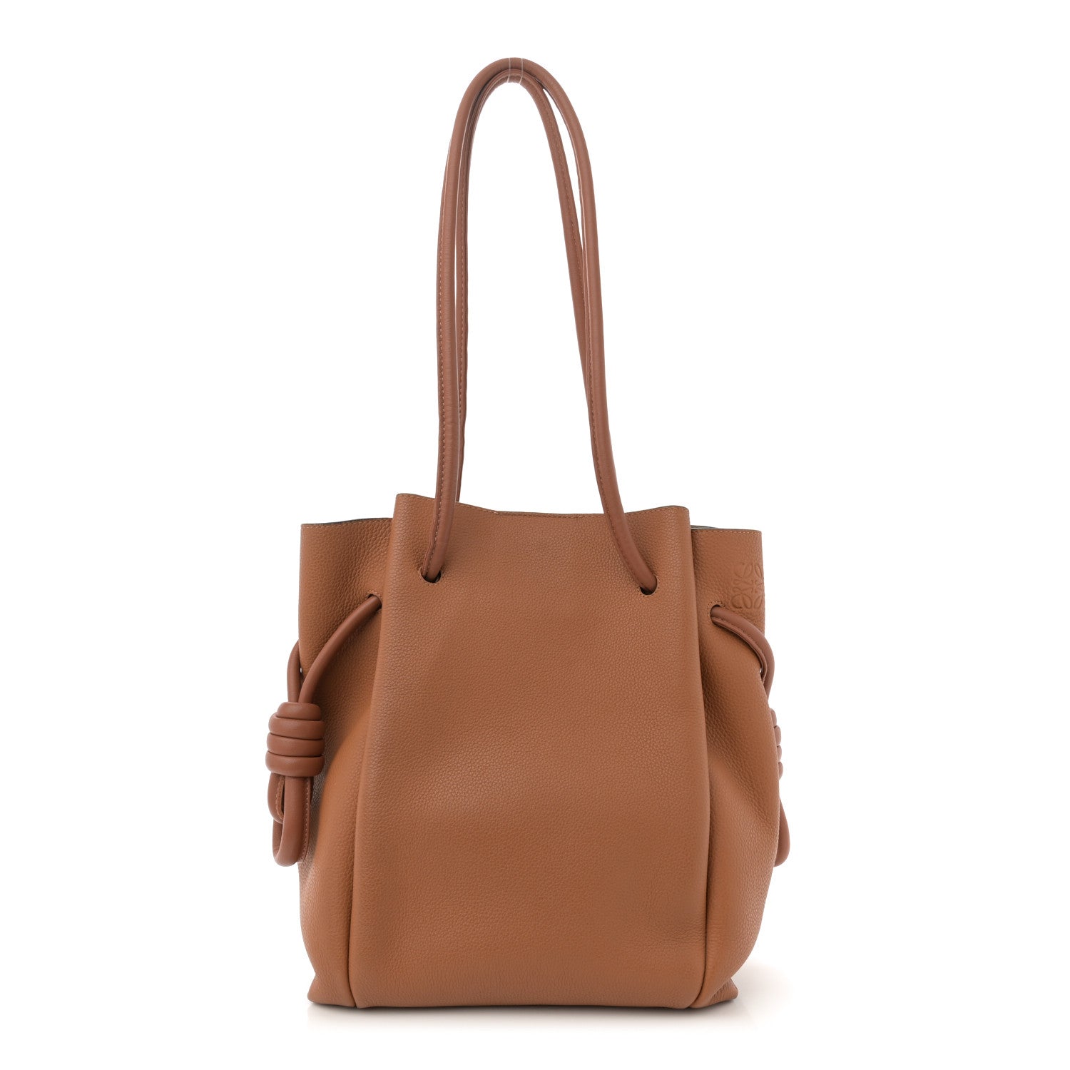 Loewe Calfskin Small Flamenco Knot Bag Caramel 1 of 11