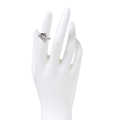 Tiffany 18K White Gold Diamond Paloma Picasso Loving Heart Ring 49 5 2 of 5