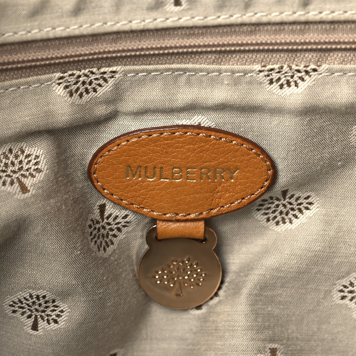Mulberry Soft Small Grain Evelina Satchel Oak 5 of 5