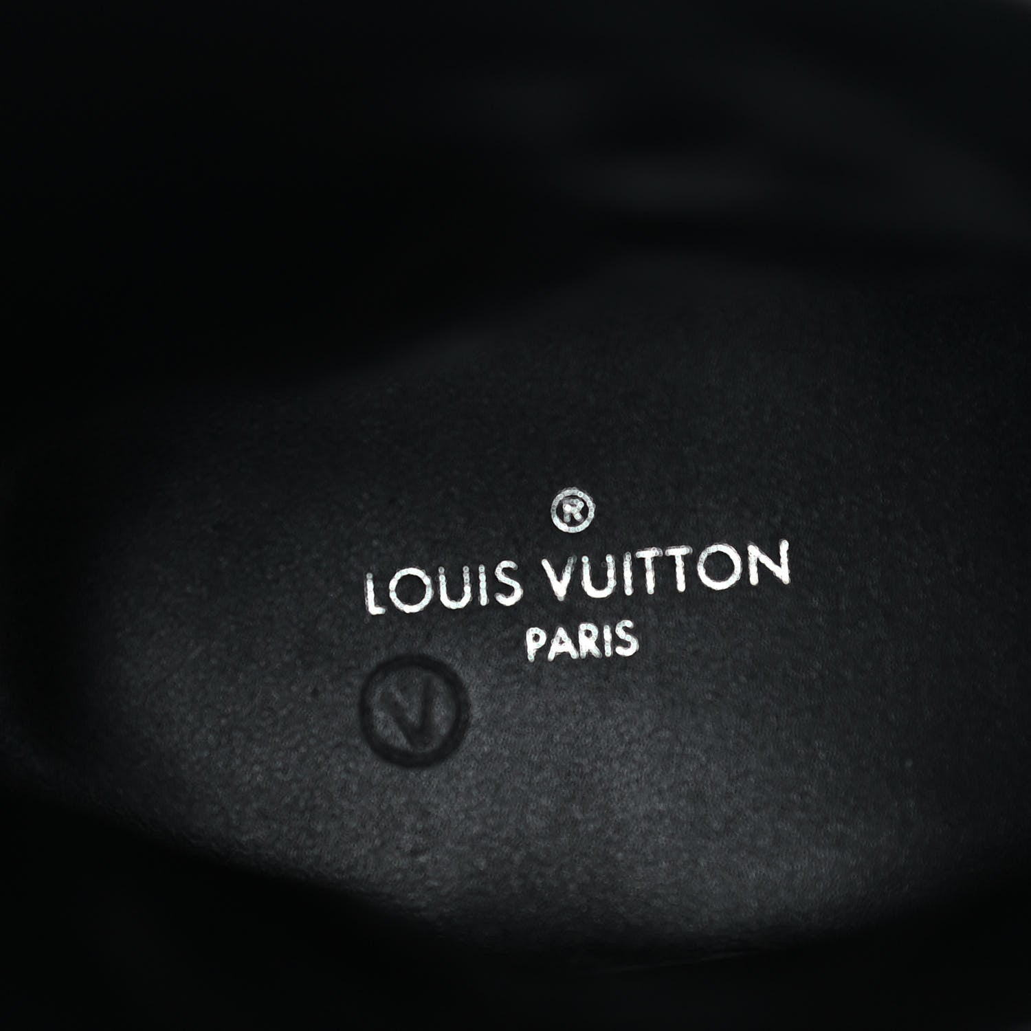 Louis Vuitton Calfskin Embossed Monogram Rebellion Half Boots 37 Black 7 of 10