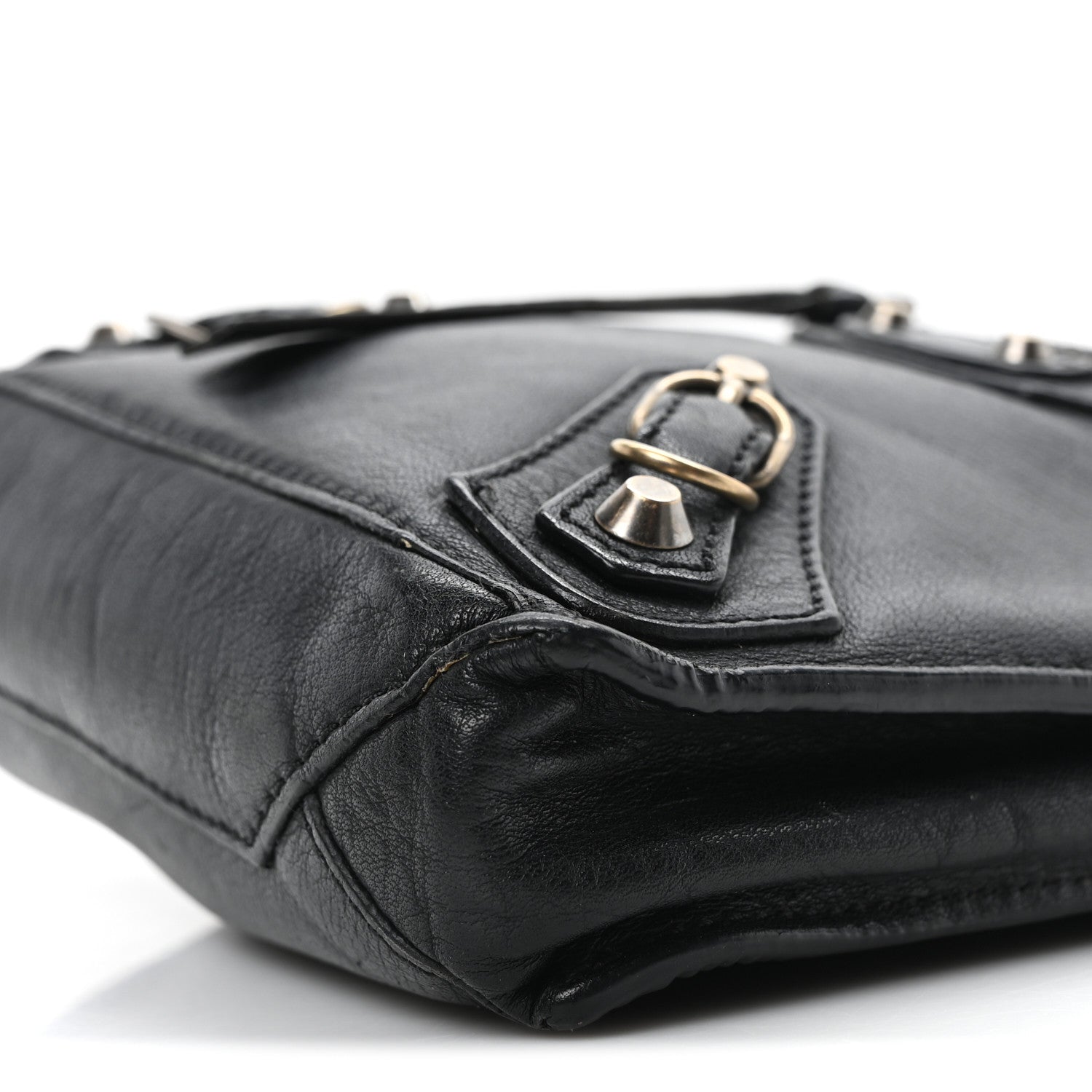 Balenciaga Metallic Calfskin Milkyway Papier Crossbody Bag Black 10 of 10
