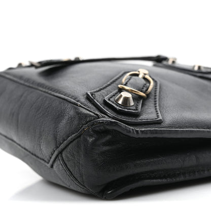 Balenciaga Metallic Calfskin Milkyway Papier Crossbody Bag Black 10 of 10