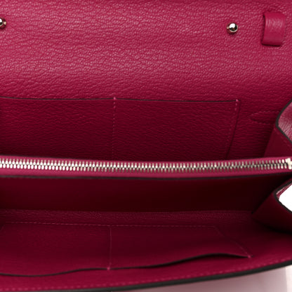 Hermes Chevre Mysore Kelly Wallet To Go Rose Mexico 6 of 9