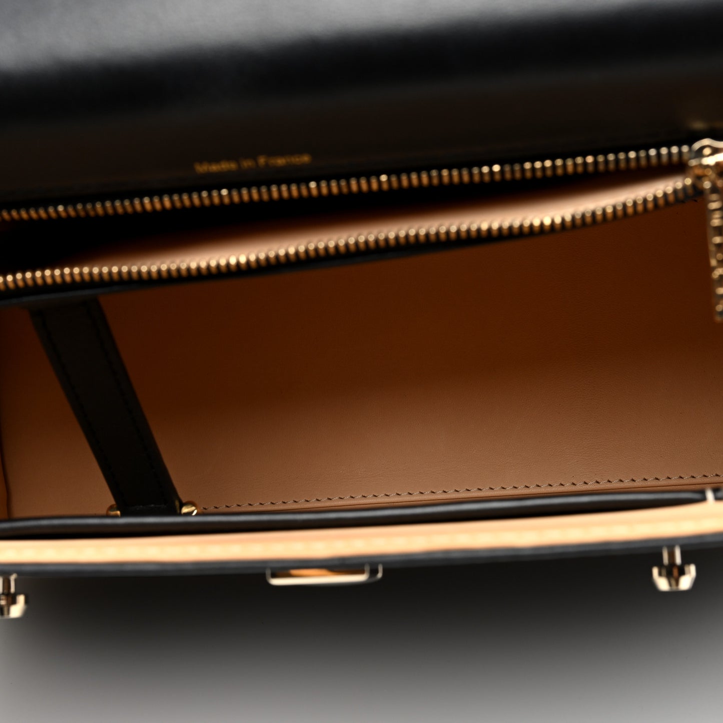 Calfskin MM Tempete Satchel Black