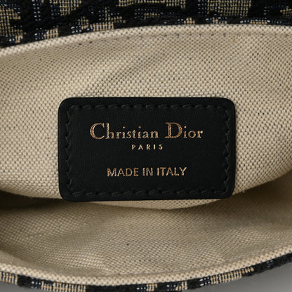 Christian Dior Oblique Mini Saddle Bag With Strap Blue 6 of 9