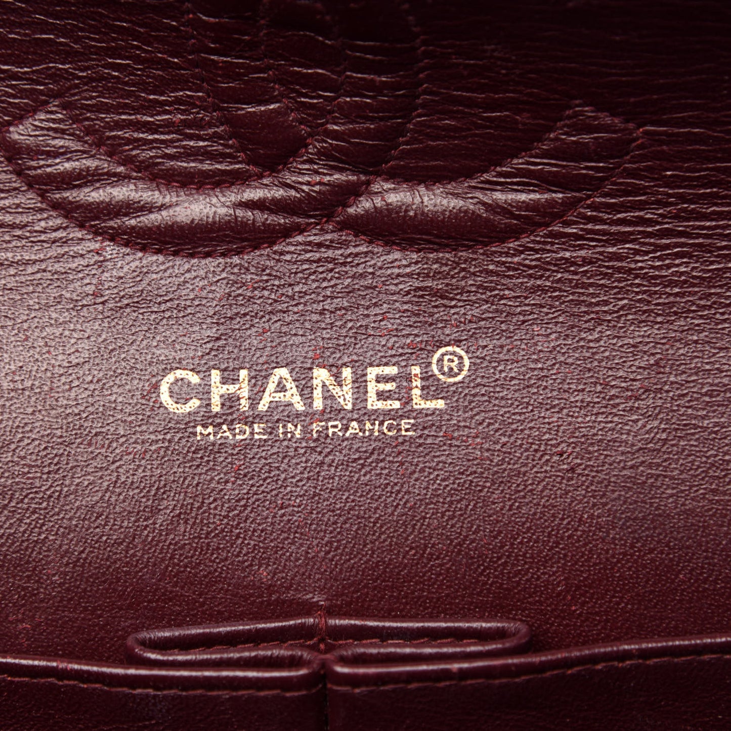 Iridescent Caviar Quilted Medium Double Flap Burgundy