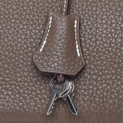 Hermes Taurillon Clemence Birkin 35 Etoupe 24 of 30