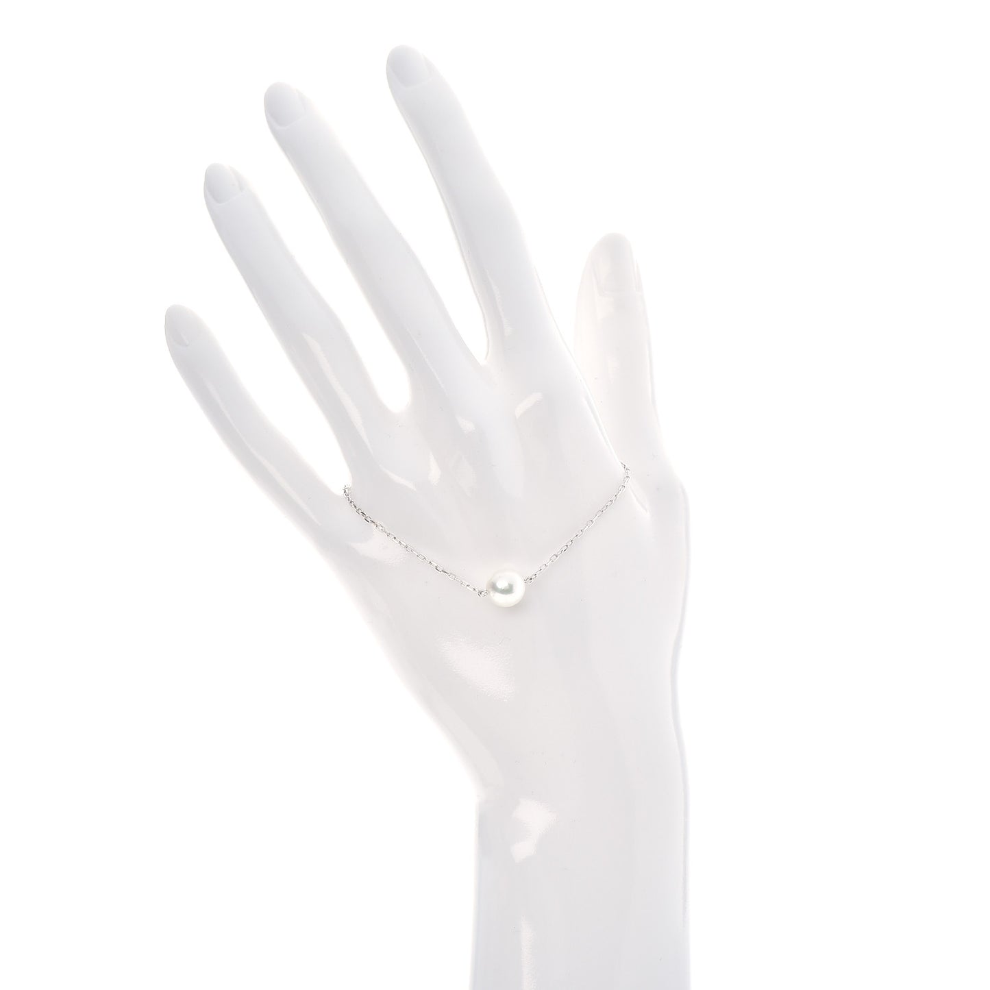18K White Gold Akoya Pearl 8-8.5mm Single Station Bracelet