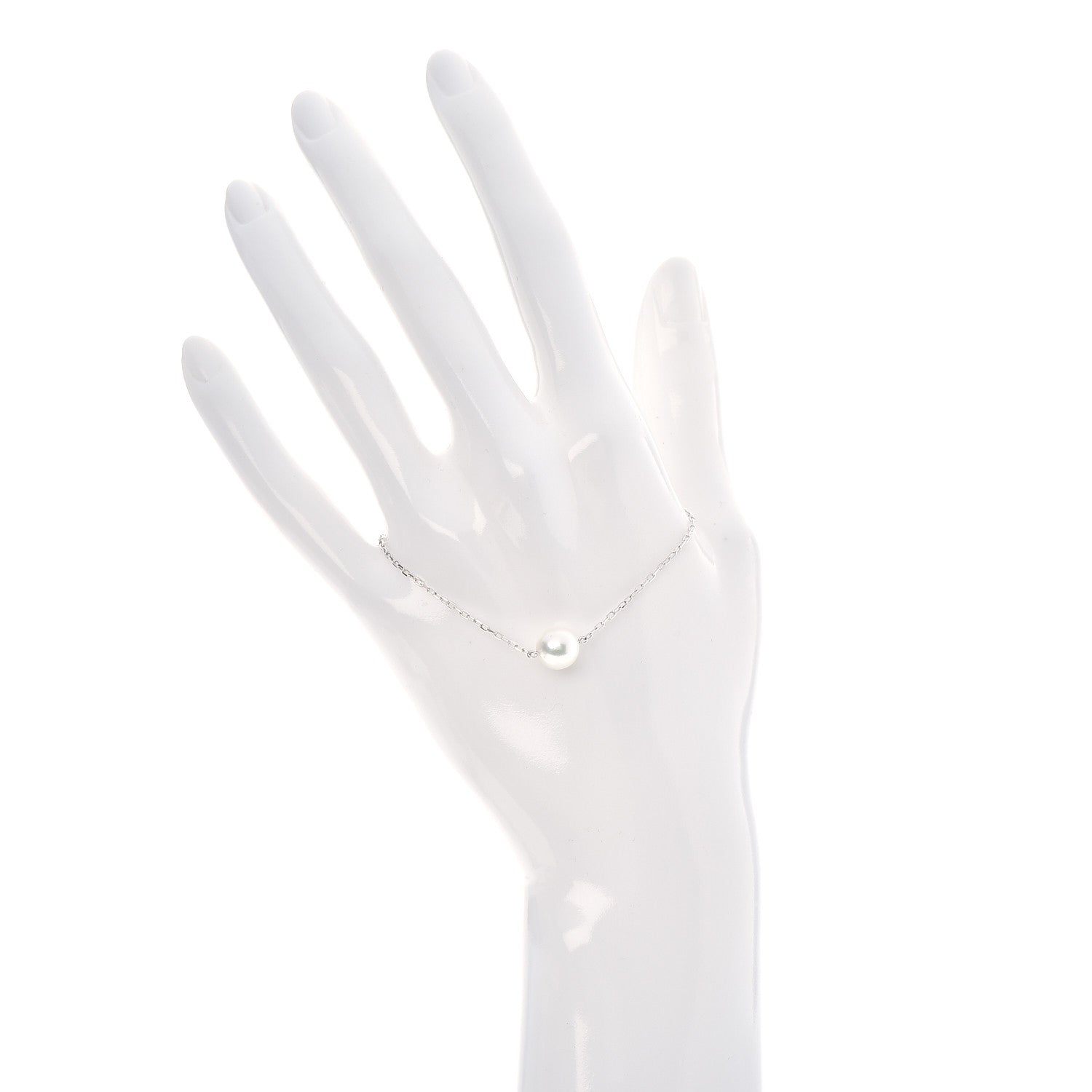 Mikimoto 18K White Gold Akoya Pearl 8-8.5mm Single Station Bracelet 2 of 5