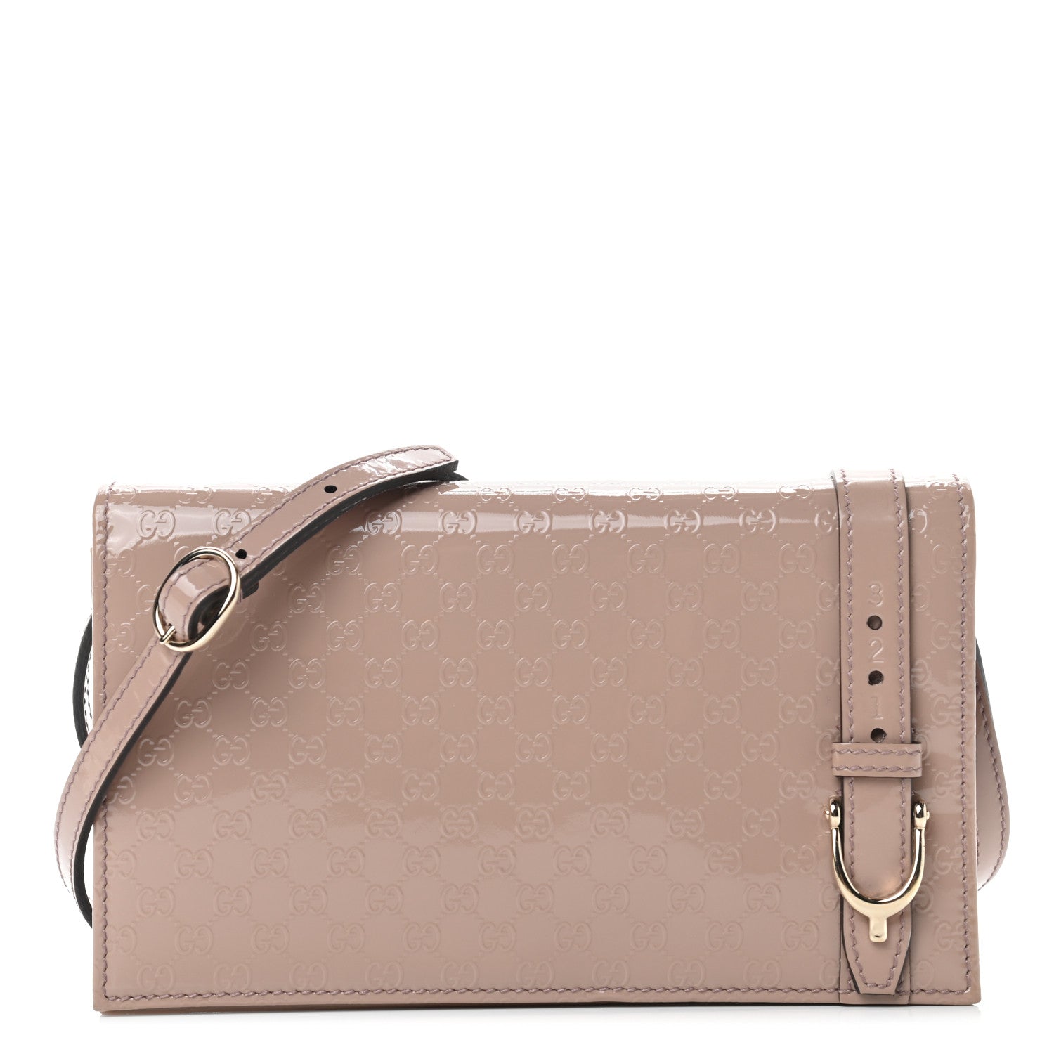Gucci Patent Microguccissima Mini Nice Wallet Nude 1 of 9