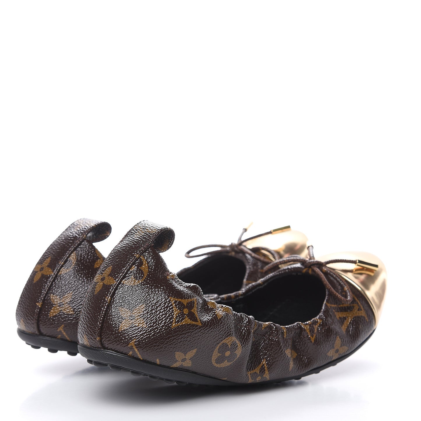 Monogram Flirty Ballet Flats 38.5 Gold