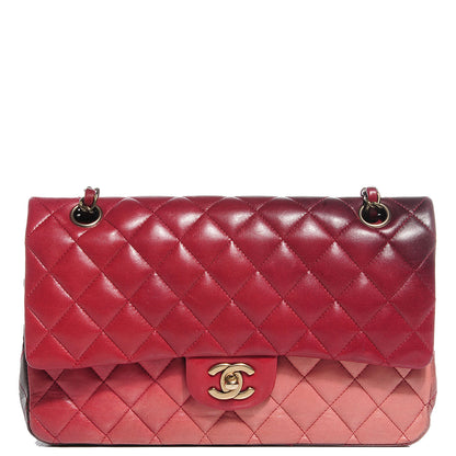 Chanel Lambskin Degrade Medium Double Flap Red 1 of 8